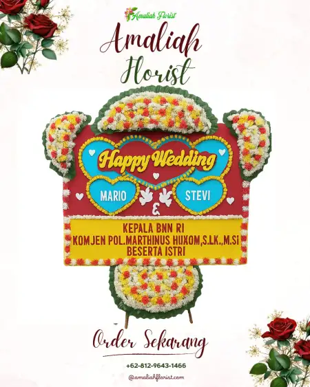 Papan Bunga Pernikahan Kutisari